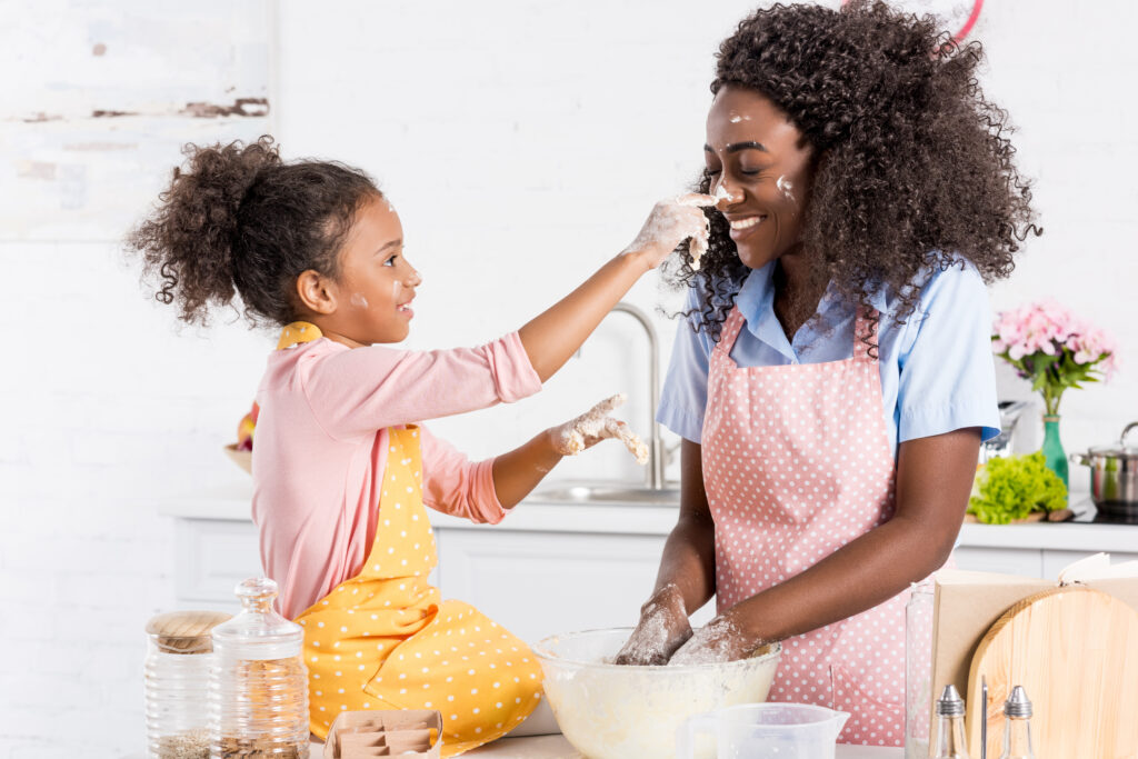 Cooking together strengthens the mother daughter bond