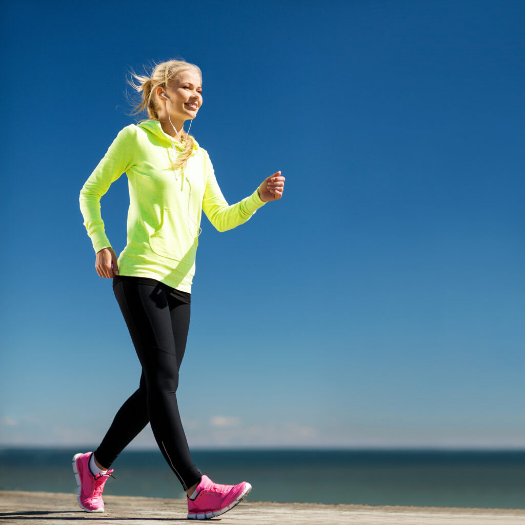 Power walking is a great way to keep a healthy routine.