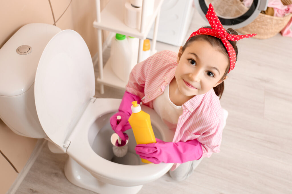 Kids helping with chores help solidfy routines