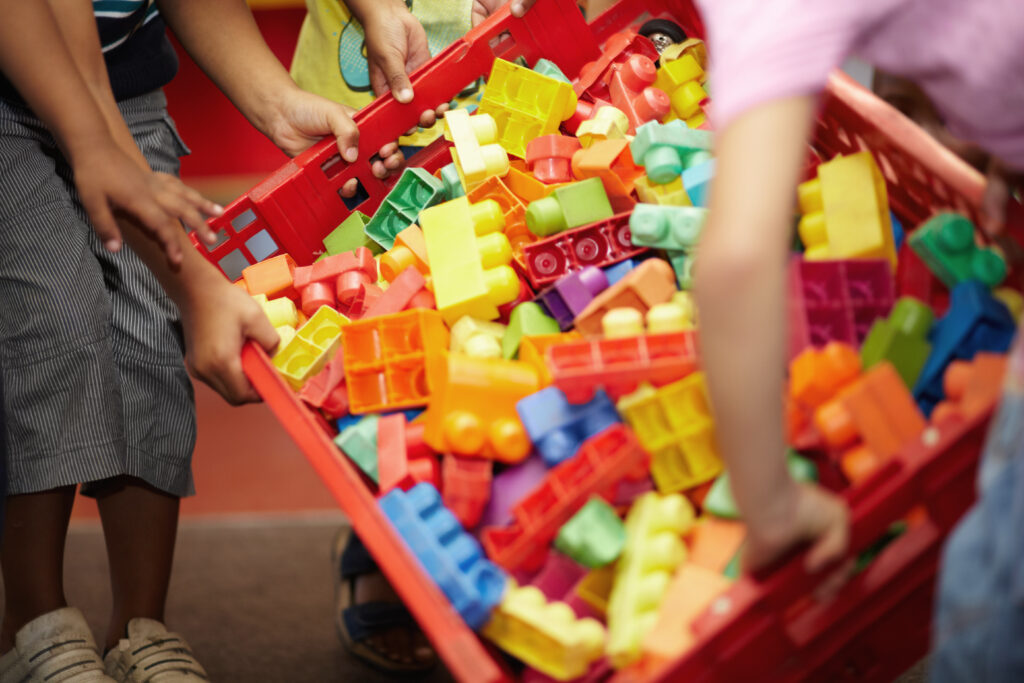 colorful blocks and legos